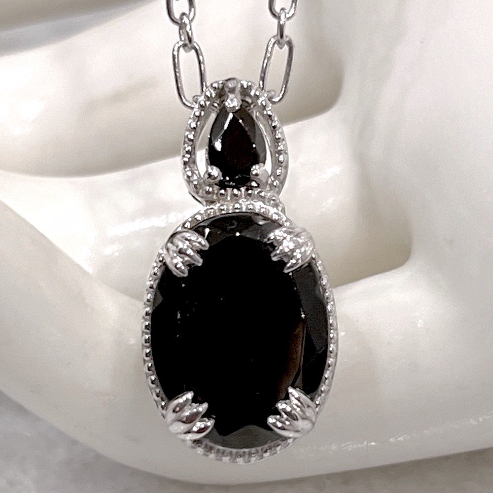 Shungite Sterling Silver Pendant Necklace